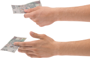 Money in hand PNG image-3504